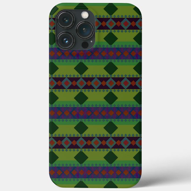 Royal Green Diamonds Case-Mate iPhone Case (Back)