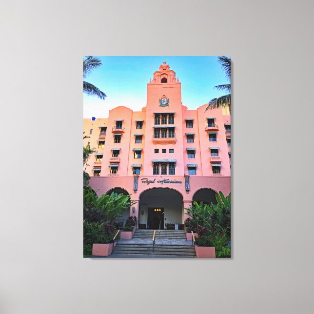Royal Hawaiian Hotel Canvas Print (Front)