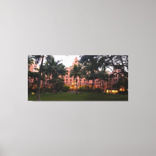 Royal Hawaiian Hotel Canvas Print (Front)