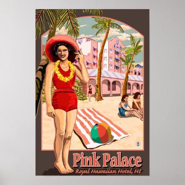 Royal Hawaiian Hotel in Hawaii Poster (Front)