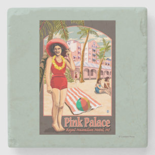 Royal Hawaiian Hotel in Hawaii Stone Coaster