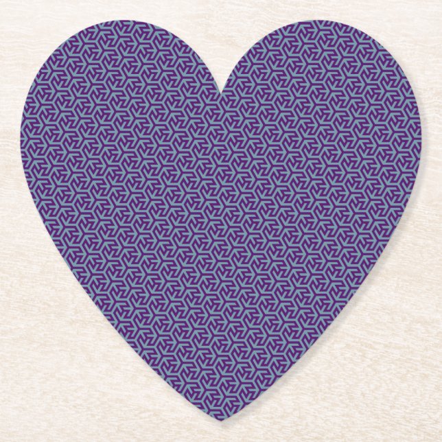 Royal Hex Weave Paper Coaster (Front)
