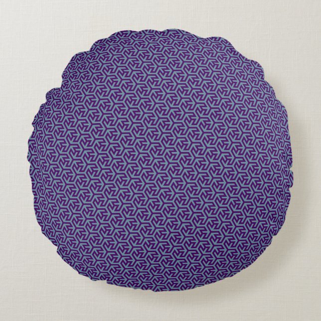 Royal Hex Weave Round Cushion (Front)