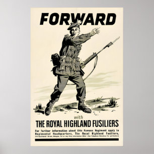 Royal Highland Fusiliers Recruitment Poster, Great Poster