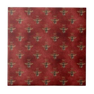 Royal Honeybees Throw Pillow Tile