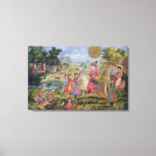 Royal Hunt, from Isfahan, Iran Canvas Print