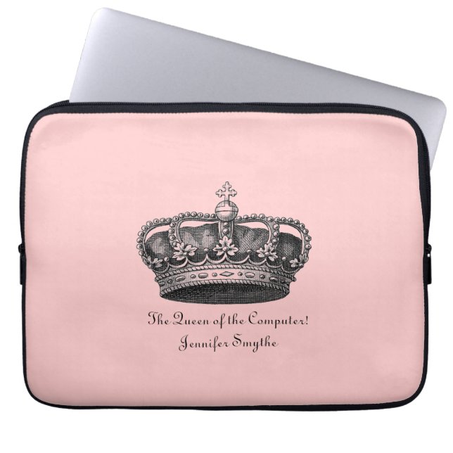 Royal in Pink Laptop Sleeve (Front)