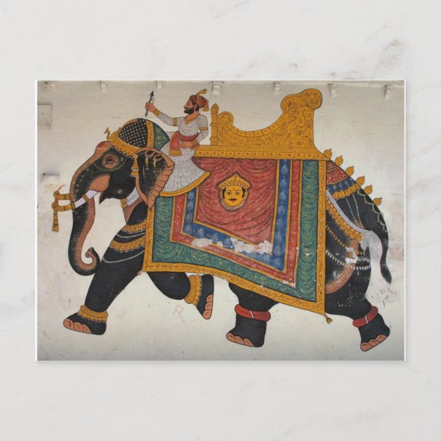 Royal Indian Elephant Postcard (Front)