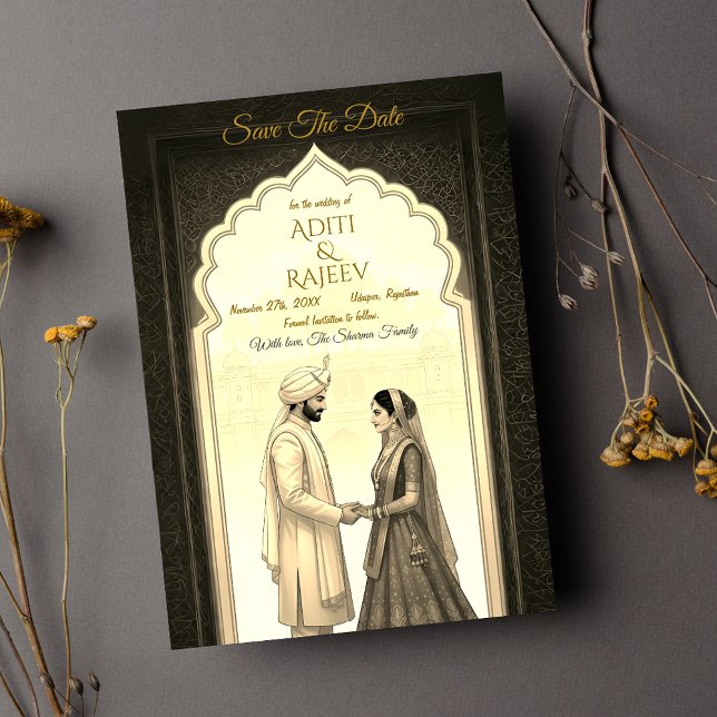 Royal Indian Palace Wedding Save The Date Invitation (Creator Uploaded)