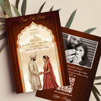 Royal Indian Palace Wedding Save The Date QR Code