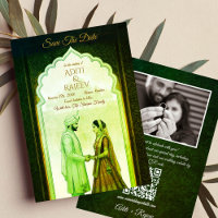Royal Indian Palace Wedding Save The Date QR Code