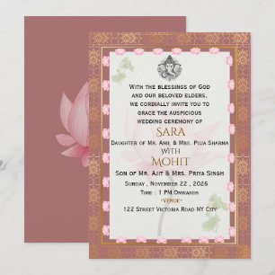 Royal Indian Wedding Invitation Card