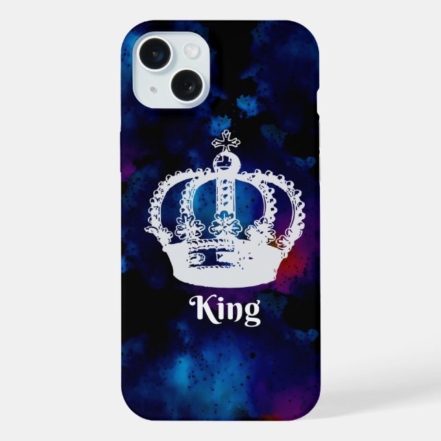 'Royal King' Crown Aesthetic iPhone 15 Plus Case (Back)