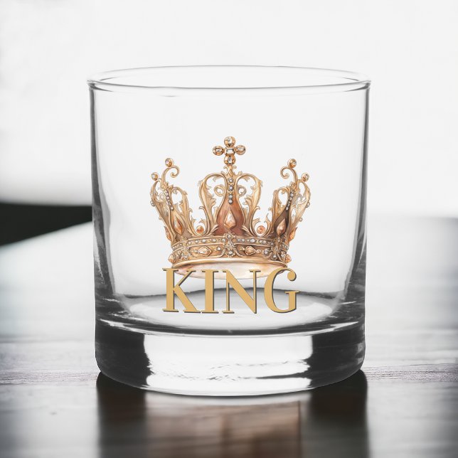 Royal King Gold Gilded Crown Whiskey Glass (Creator Uploaded)