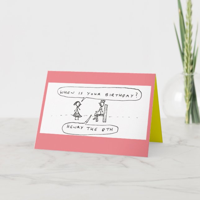 Royal king of England birthday cartoon Holiday Card (Front)