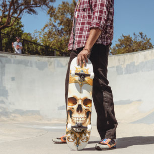 Royal King Skull Skateboard