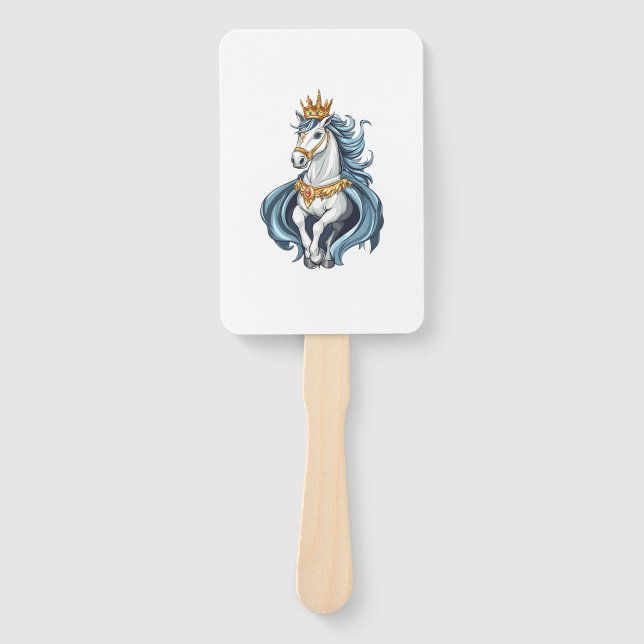 Royal King Unicorn (1) Hand Fan (Front)