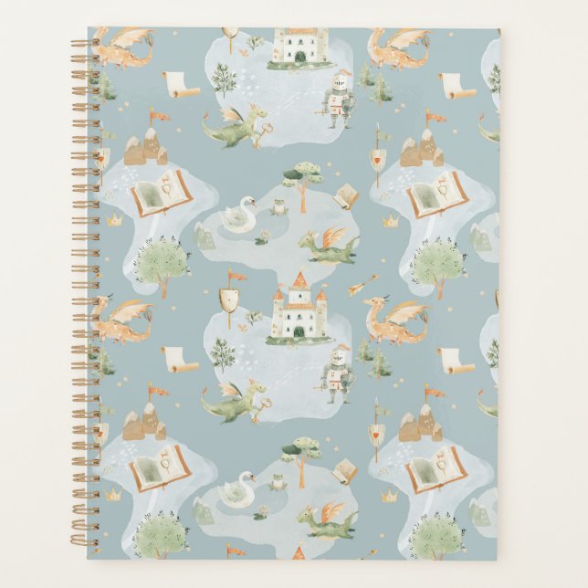 Royal Kingdom castle Dragon Blue map Planner (Front)