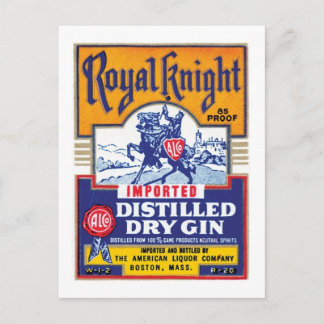 Royal Knight Distilled Gin Postcard