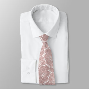 Royal Lace Rose Floral Wedding Bridal  Neck Tie