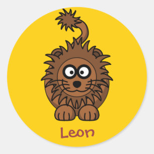 Royal lion classic round sticker