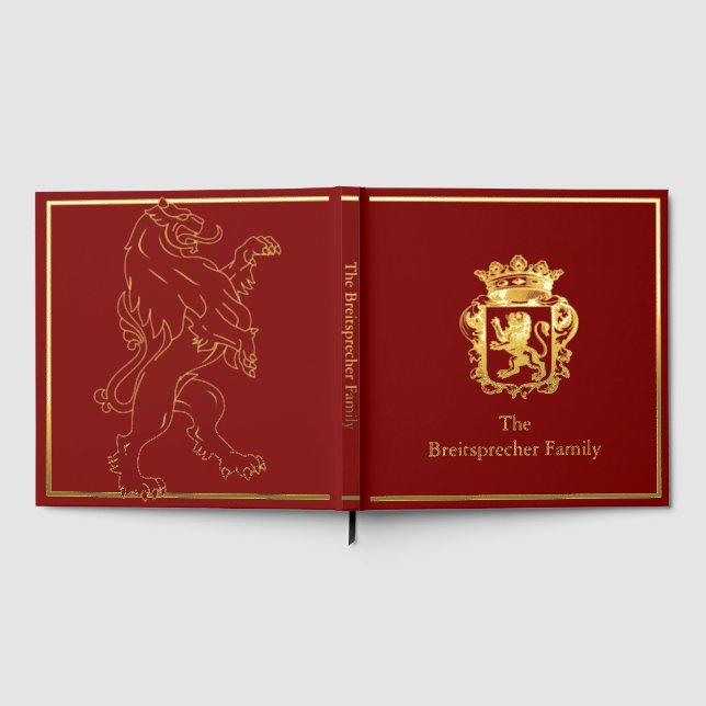 Royal Lion Scrapbook Photo Album Foil Guest Book (Full)