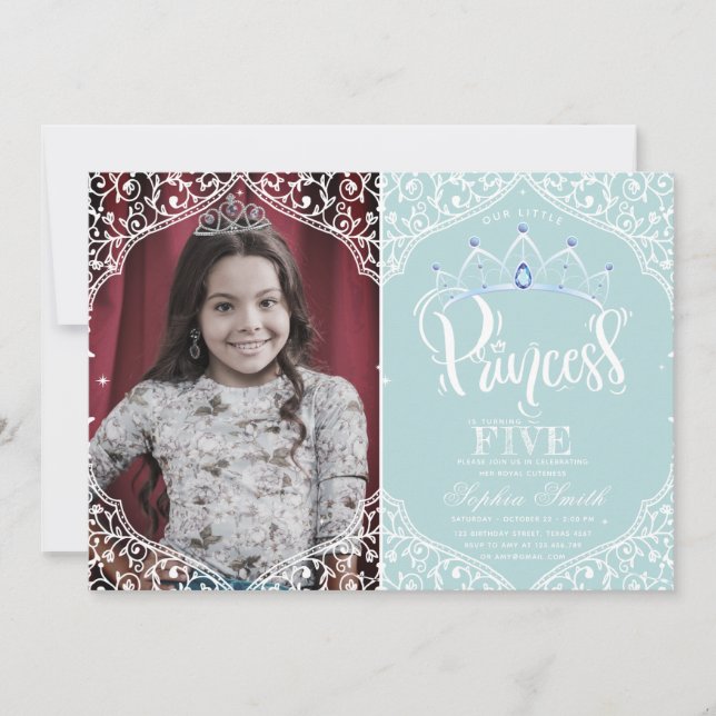 Royal Little Princess Photo Invitation (Front)