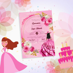 Royal Little Princess Quinceañera Invitation
