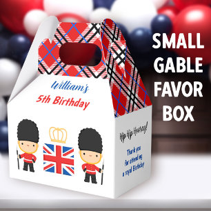 Royal London Guards British Tartan Boy Birthday Favour Box