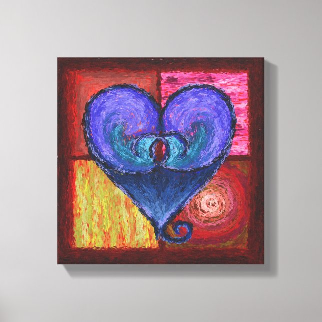 Royal Lustrous Heart Wrapped Canvas (Front)