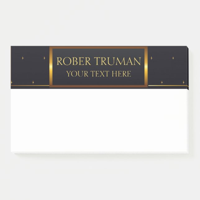 Royal Luxury Blue gold design Post-it Notes (Front)