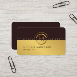 Royal Luxury Golden Round Abstract Professional Business Card