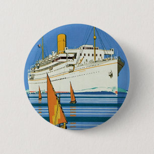 Royal Mail "Atlantis Cruises" 6 Cm Round Badge