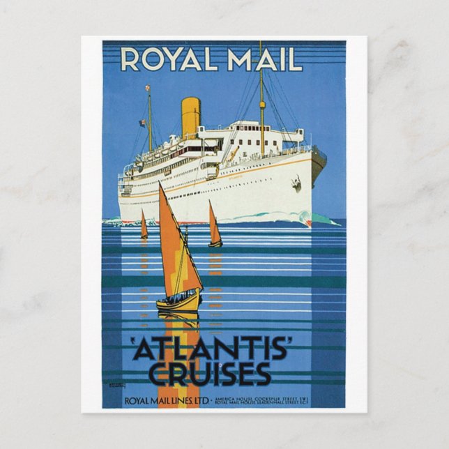 Royal Mail "Atlantis Cruises" Postcard (Front)