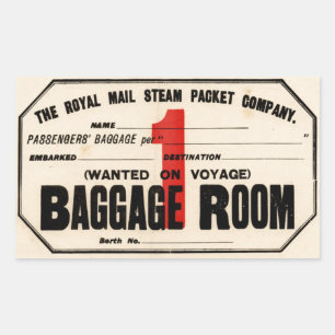 Royal Mail Steam Packet Co Rectangular Sticker
