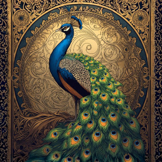 Royal Majestic Peacock L Facing Tissue Paper