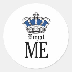 Royal Me - Blue Classic Round Sticker