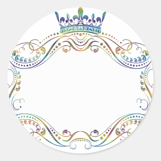 Royal Medallion with Crown Stickers (Front)