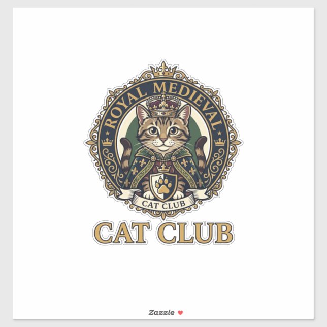 Royal Mediaeval Cat Cat Dad Gift Idea - Royal Medi (Sheet)