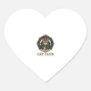 Royal Mediaeval Cat Cat Dad Gift Idea - Royal Medi Heart Sticker