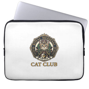 Royal Mediaeval Cat Cat Dad Gift Idea - Royal Medi Laptop Sleeve