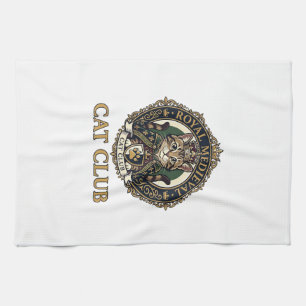 Royal Mediaeval Cat Cat Dad Gift Idea - Royal Medi Tea Towel