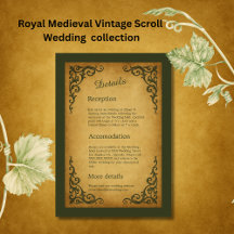 Royal Mediaeval Vintage Scroll Wedding