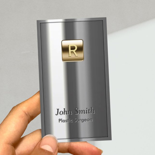 Royal Metallic Plastic Surgeon Business Card (Creator Uploaded)