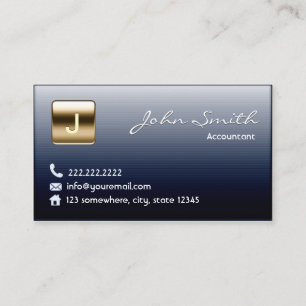 Royal Midnight Blue Accountant Business Card