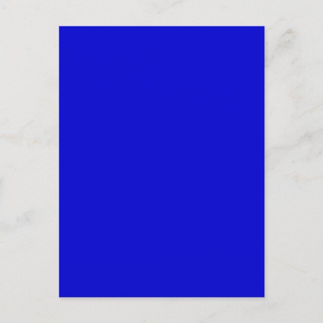 Royal Midnight Blue Solid Trend Colour Background Postcard (Front)