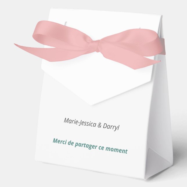 Royal & Minimalist Engagement Favor Box (Front)