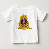 Royal Monkey: Chimpanzee King on a Throne of Fresh