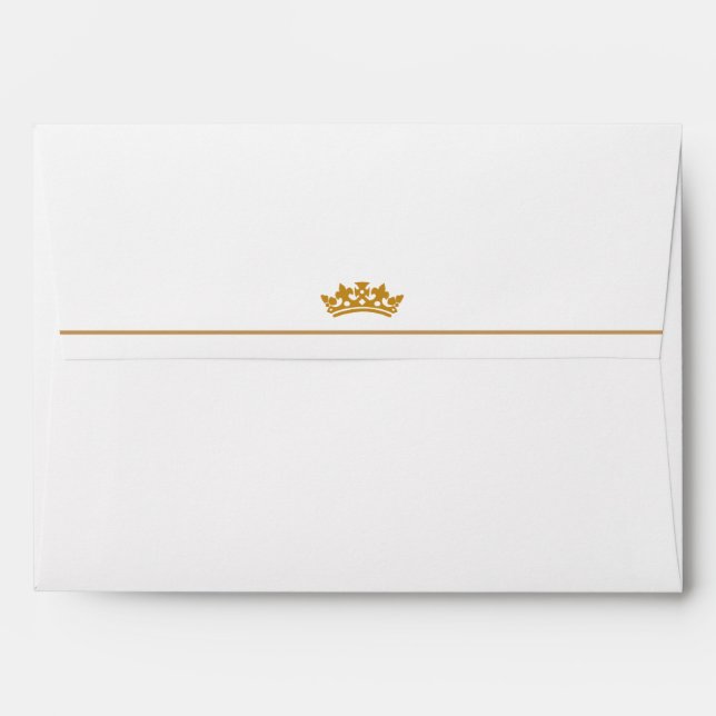 Royal Monogram Customisable Personal Envelope (Back (Top Flap))