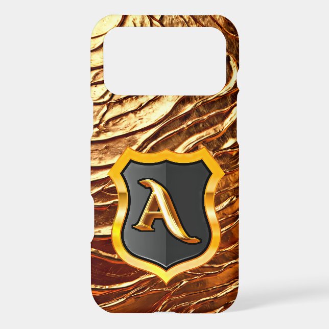 Royal Monogram Shield - Letter A (Gold) (Back)